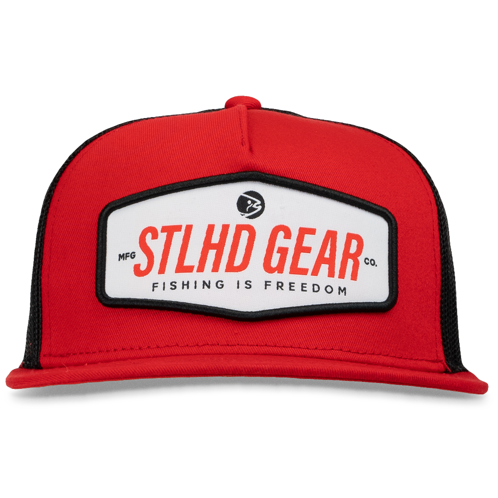 STLHD Bead Muncher 5 panel Trucker Hat Red/Black