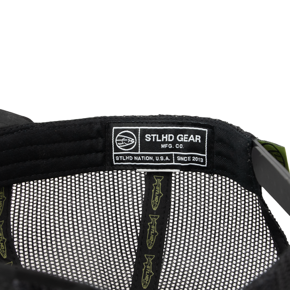 STLHD Black Ops Multicam Snapback Trucker Hat, side view