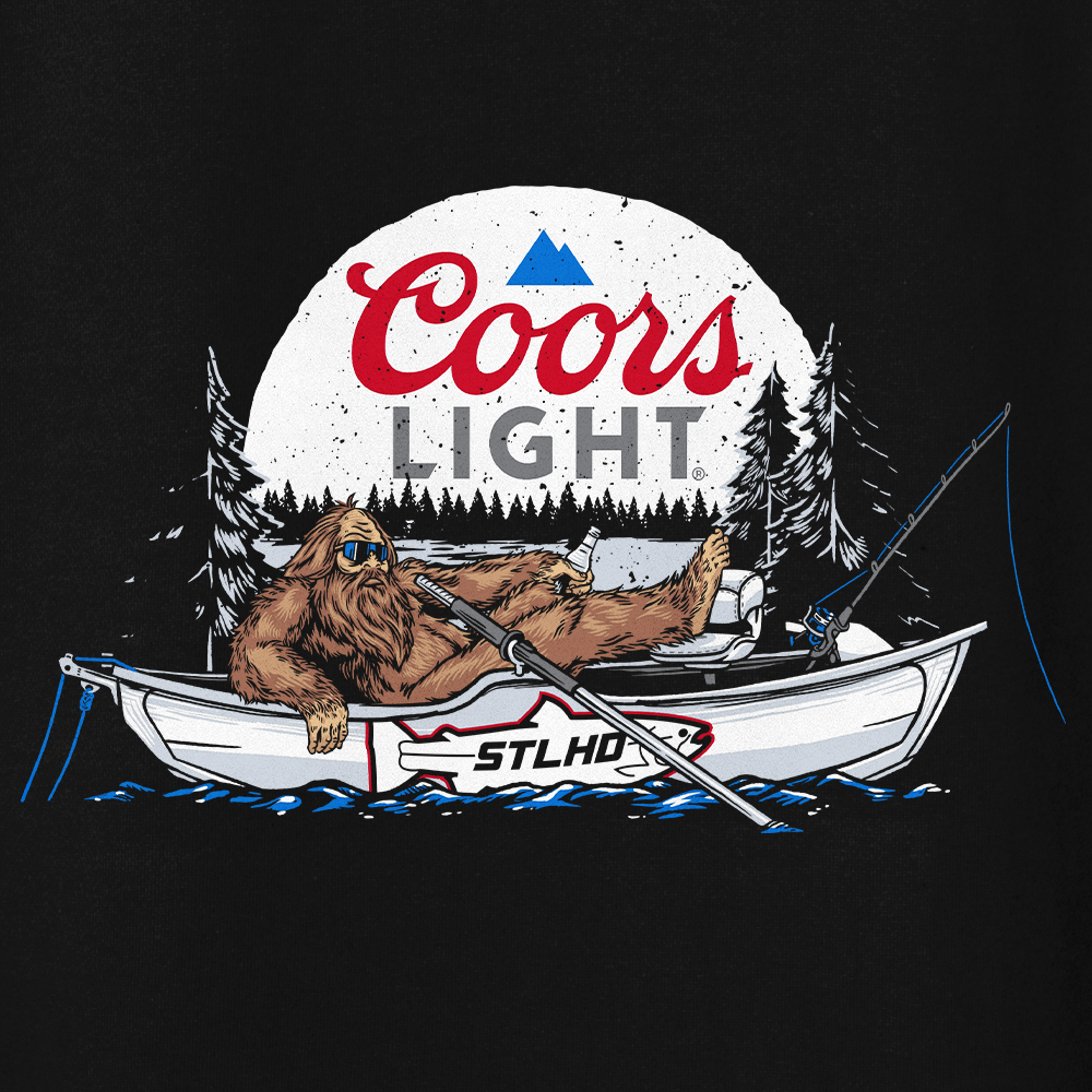 STLHD Men’s X Coors Light Chillin’ Premium Hoodie, side view