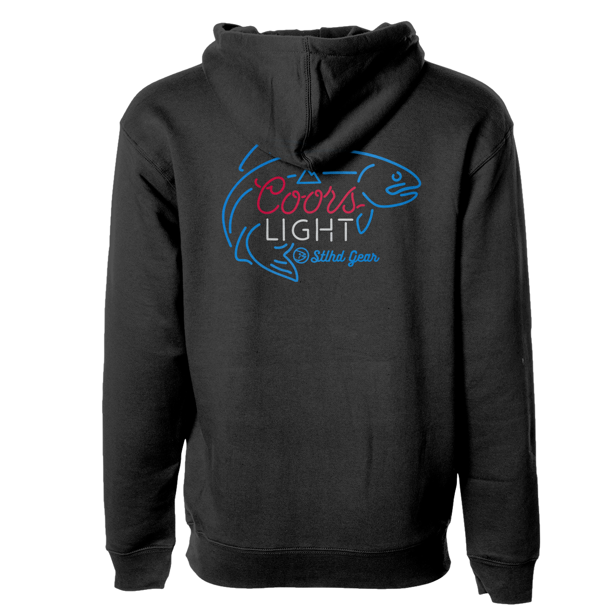 STLHD Men’s X Coors Light Last Cast Premium Hoodie, detail view