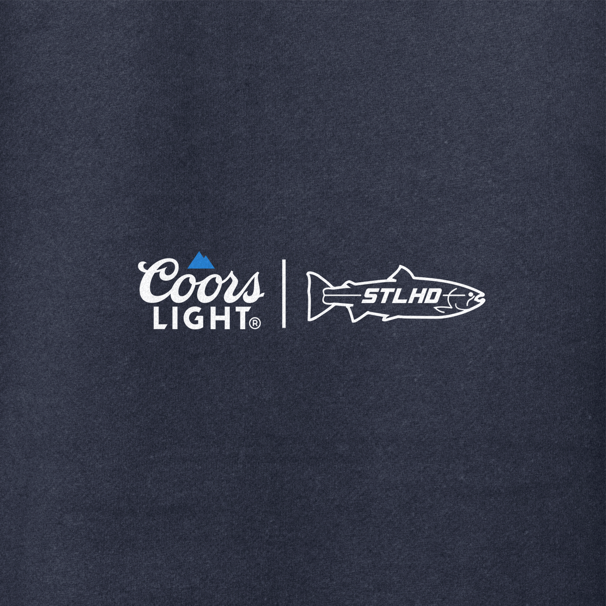 STLHD Men’s X Coors Light Stringer Premium Hoodie, back view