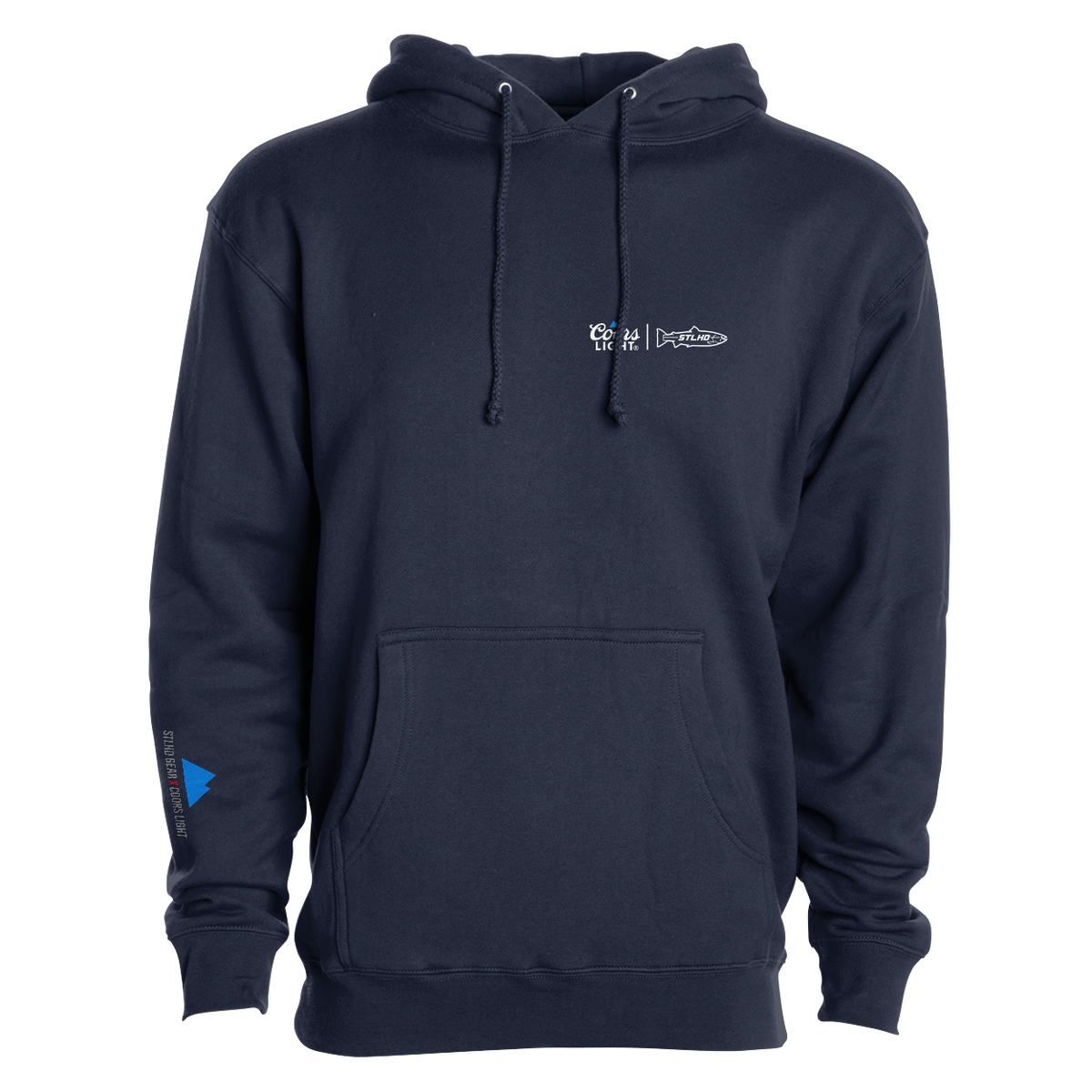 STLHD Men’s X Coors Light Stringer Premium Hoodie, front view