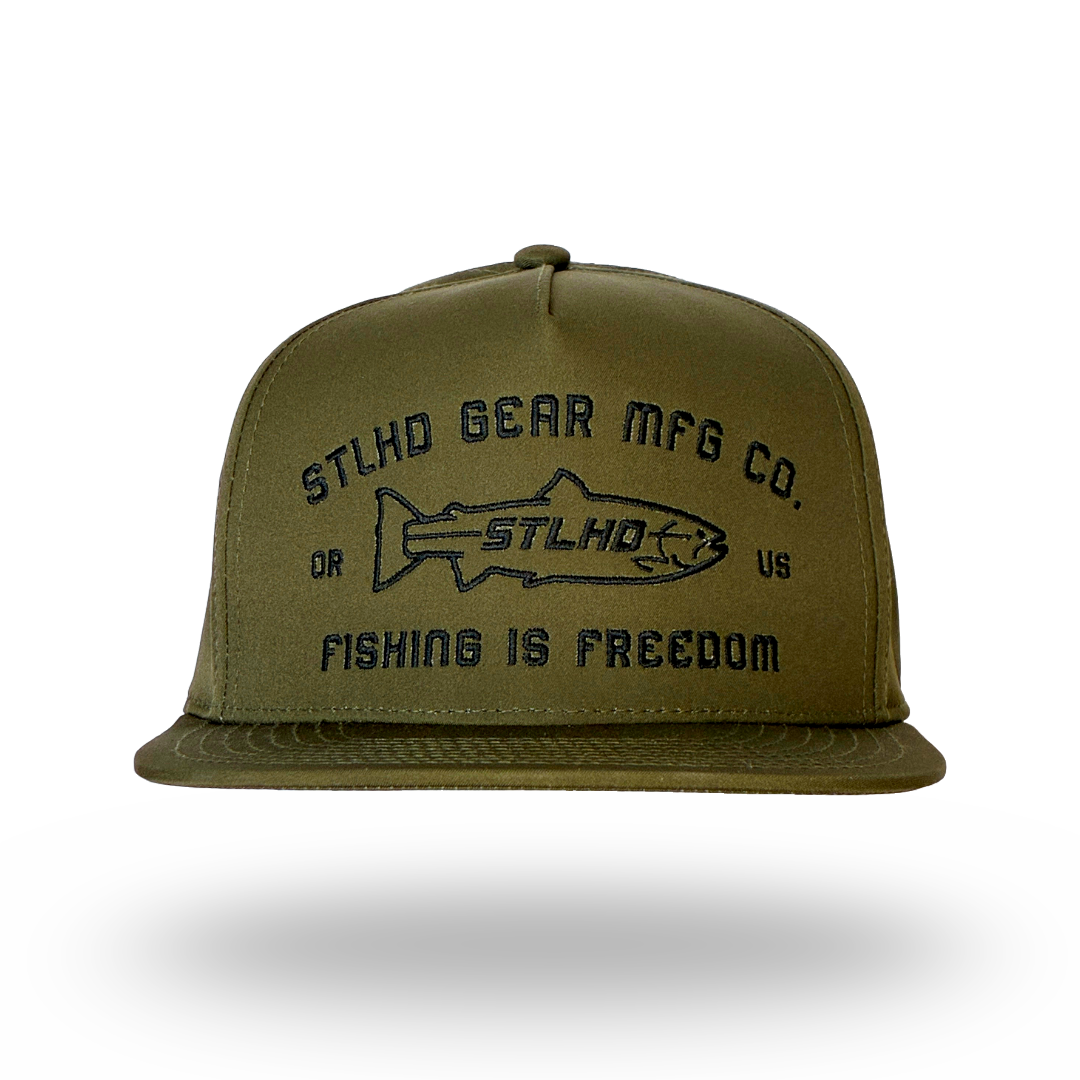 STLHD Mossback Performance Snapback, back view