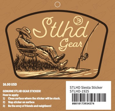 STLHD Siesta Sticker, front view