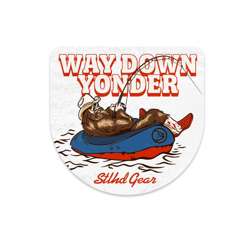 STLHD Way Down Yonder Sticker, front view