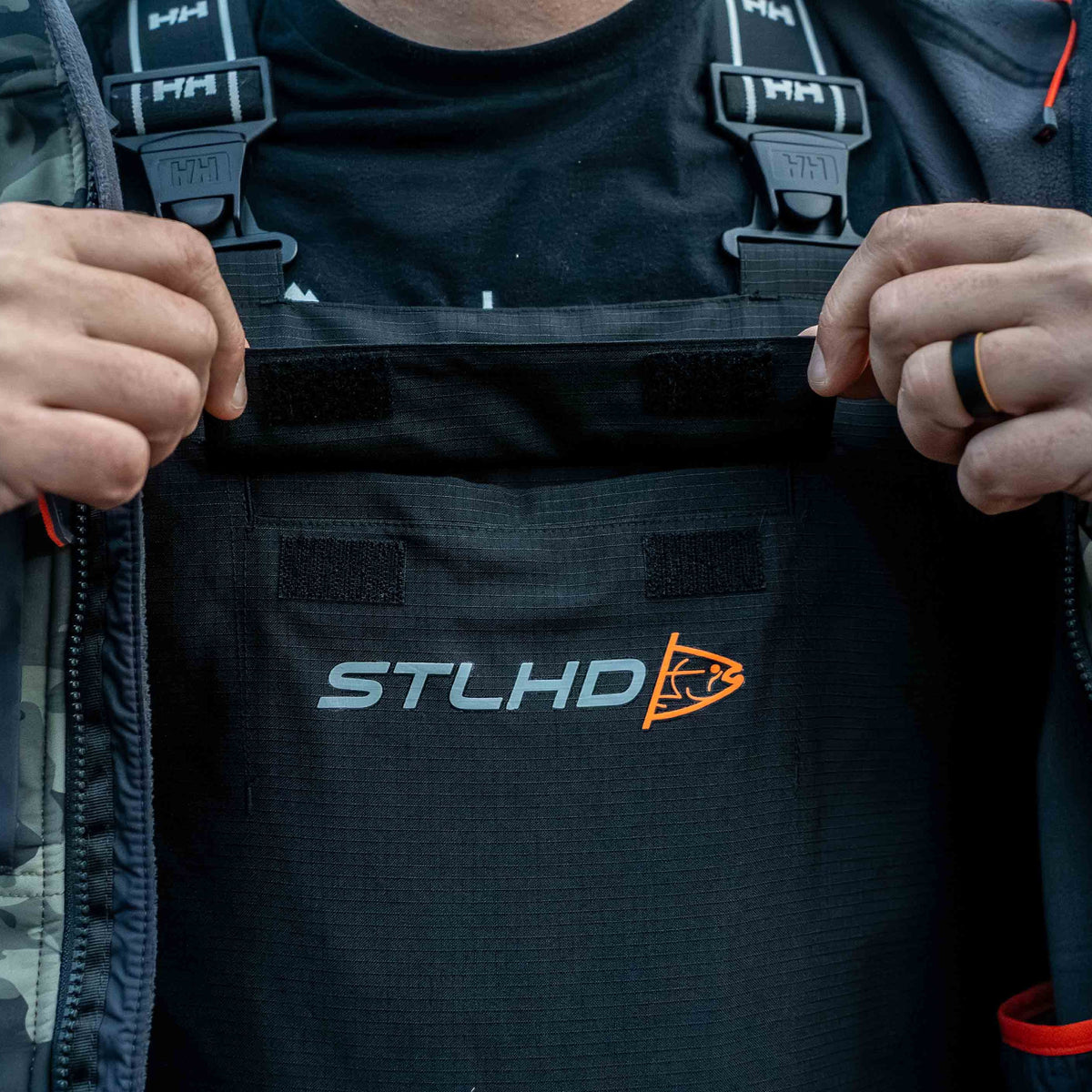 STLHD X Helly Hansen Oxford Bib, front view