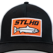 STLHD Standard Black/White Flexfit Hat - H&H Outfitters
