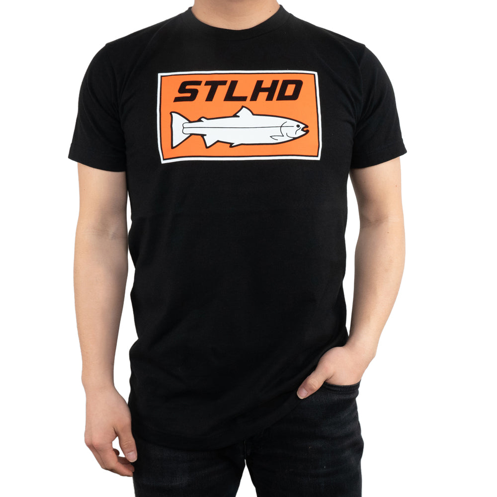 STLHD Men's Standard Logo Black T-Shirt, detail view