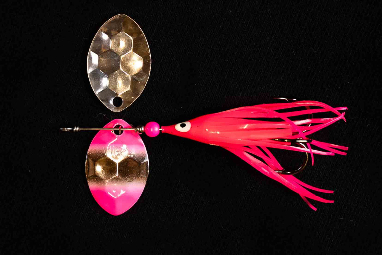 #3.5 Cascade "Double Pink" Salmon Spinner (Single Spinner) - STLHD GEAR 