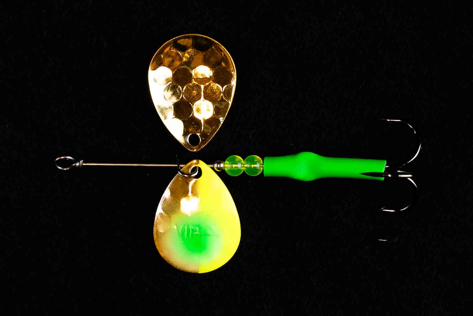 #3.5 Colorado "Gold Grinch" Salmon Spinner (Single Spinner) - STLHD GEAR 