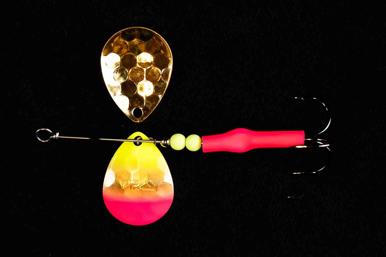 #3.5 Colorado "Gold RAZ Lemonade" Salmon Spinner (Single Spinner) - STLHD GEAR 