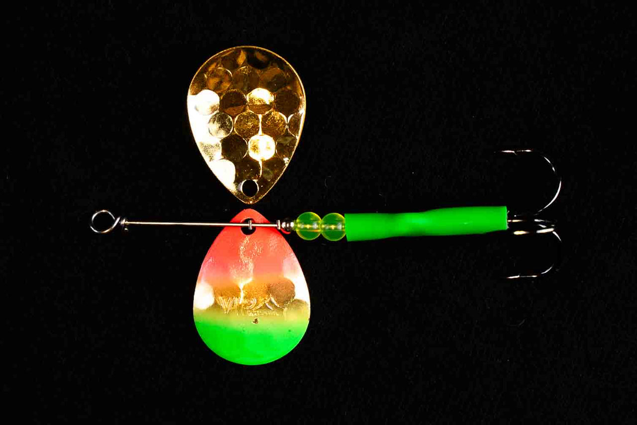#3.5 Colorado "Gold Mex Flag" Salmon Spinner (Single Spinner) - STLHD GEAR 