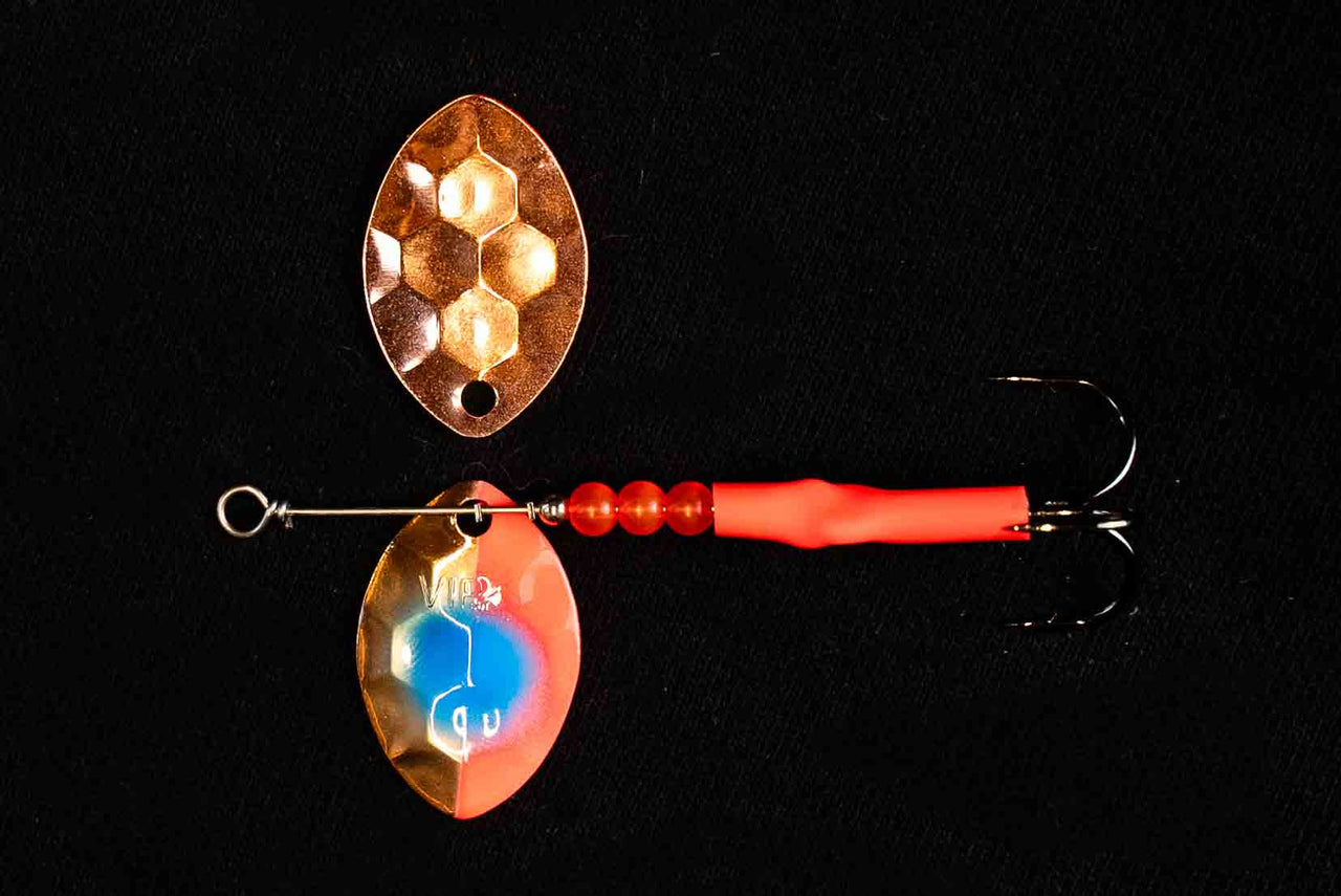 3.5 Cascade "Copeper Ragin Cajun" Salmon Spinner (single spinner) - STLHD GEAR 