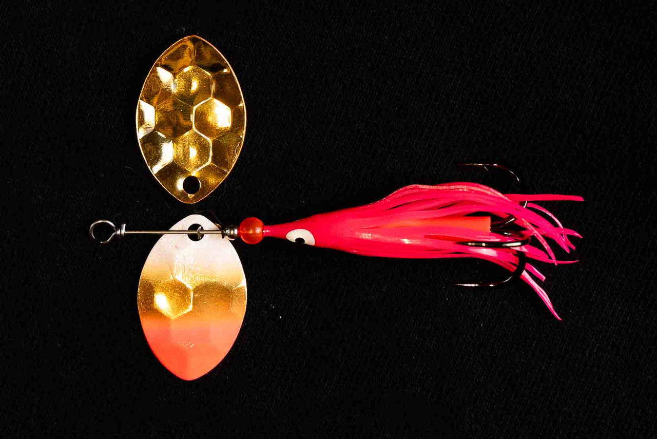 3.5 Cascade "Gold Santa" Salmon Spinner (single spinner) - STLHD GEAR 