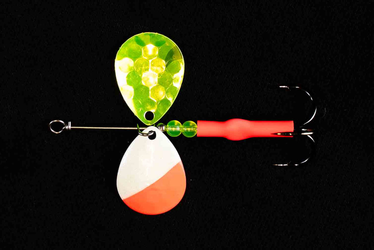 3.5 Colorado "Candy Corn" Salmon Spinner (Single Spinner) - STLHD GEAR 