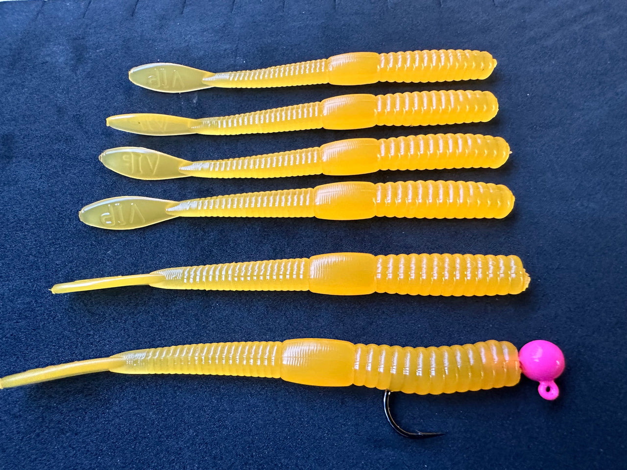 4" (Nat Orange) Steelhead Worms (6 Pack) - STLHD GEAR 