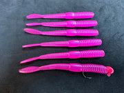 4" (Clack Cerise) Steelhead Worms (6 Pack) - STLHD GEAR 