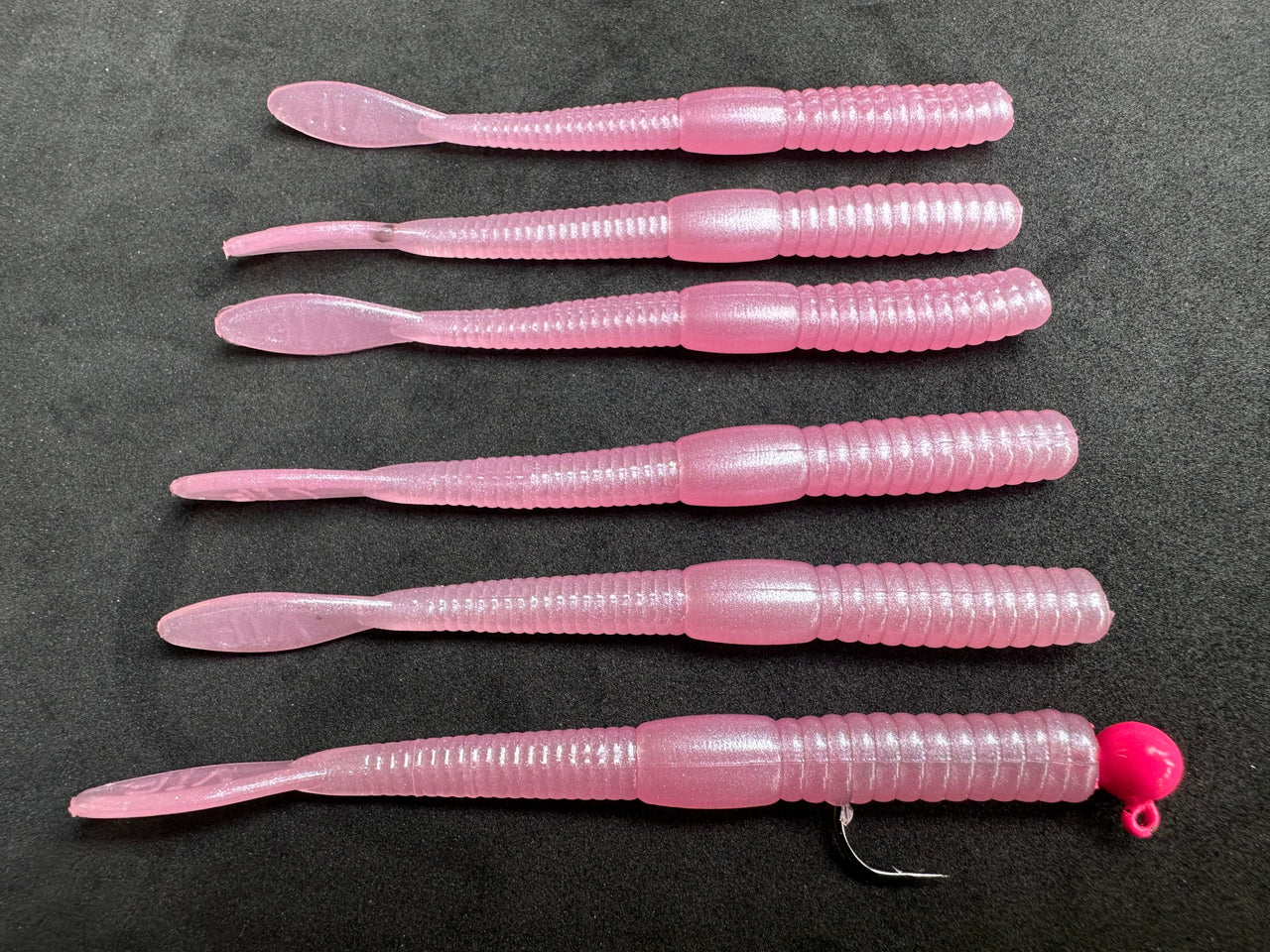 4" (Pink Fuzz) Steelhead Worms (6 Pack) - STLHD GEAR 