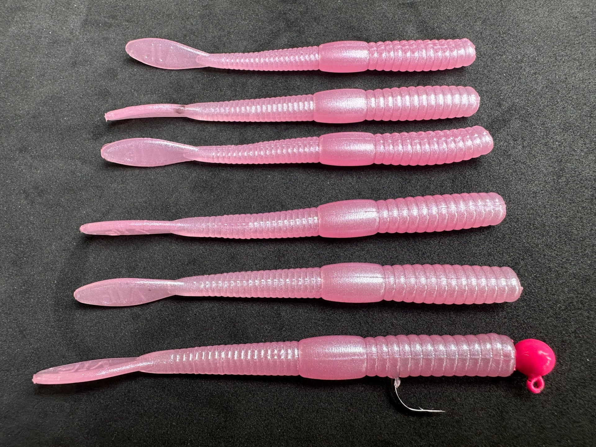 4" (Pink Fuzz) Steelhead Worms (6 Pack) - STLHD GEAR 