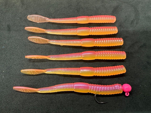 4" (Happy Clown) Steelhead Worms (6 Pack) - STLHD GEAR 