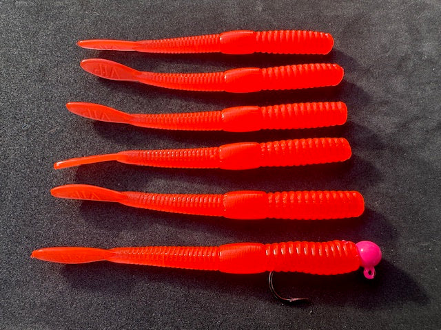 4" (Salmon Roe) Steelhead Worms (6 Pack) - STLHD GEAR 