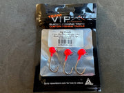 1/8 oz BLAZE ORANGE Jig Head. #1, 2x Strong Hook (3PK) - STLHD GEAR 