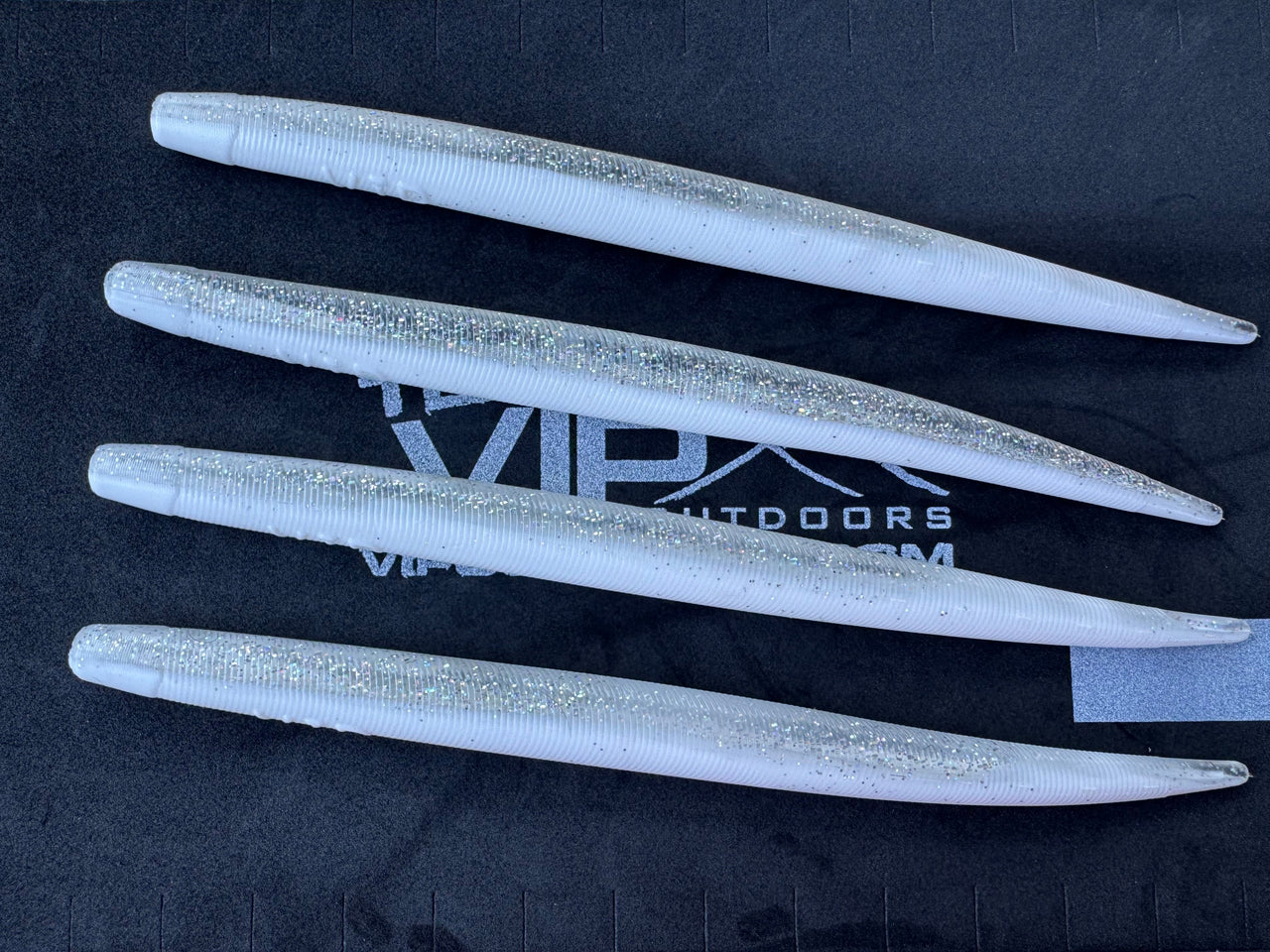 9" White/Silver Eel - Single Bait - STLHD GEAR 