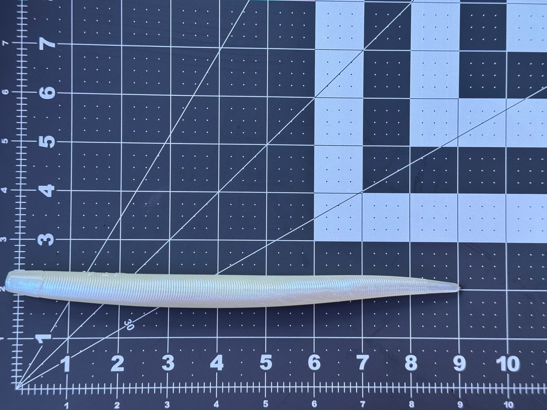 9" Glow/Pearl  Eel - Single Bait - STLHD GEAR 