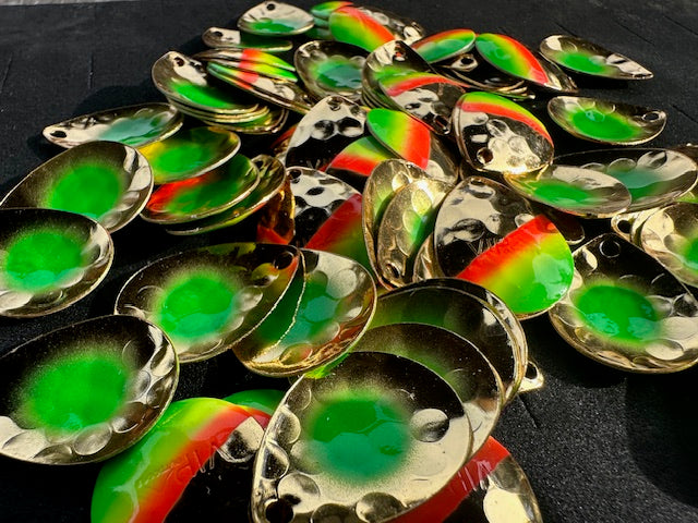 #3.5 Colorado "Green Dot Gold Mex Hat " Spinner Blade (Single Blade) - STLHD GEAR 