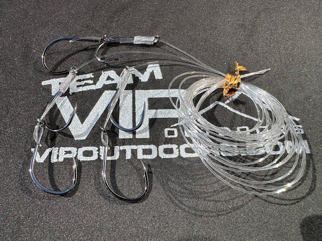 4/0, #40 Salmon, BKK Bare Hook Soft Spinner/Hard Bait Leaders (3 pack) - STLHD GEAR 