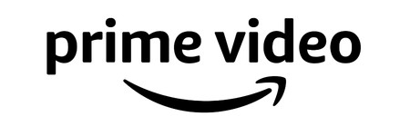Amazon Prime Video logo in black text with the signature smile arrow on a transparent background.