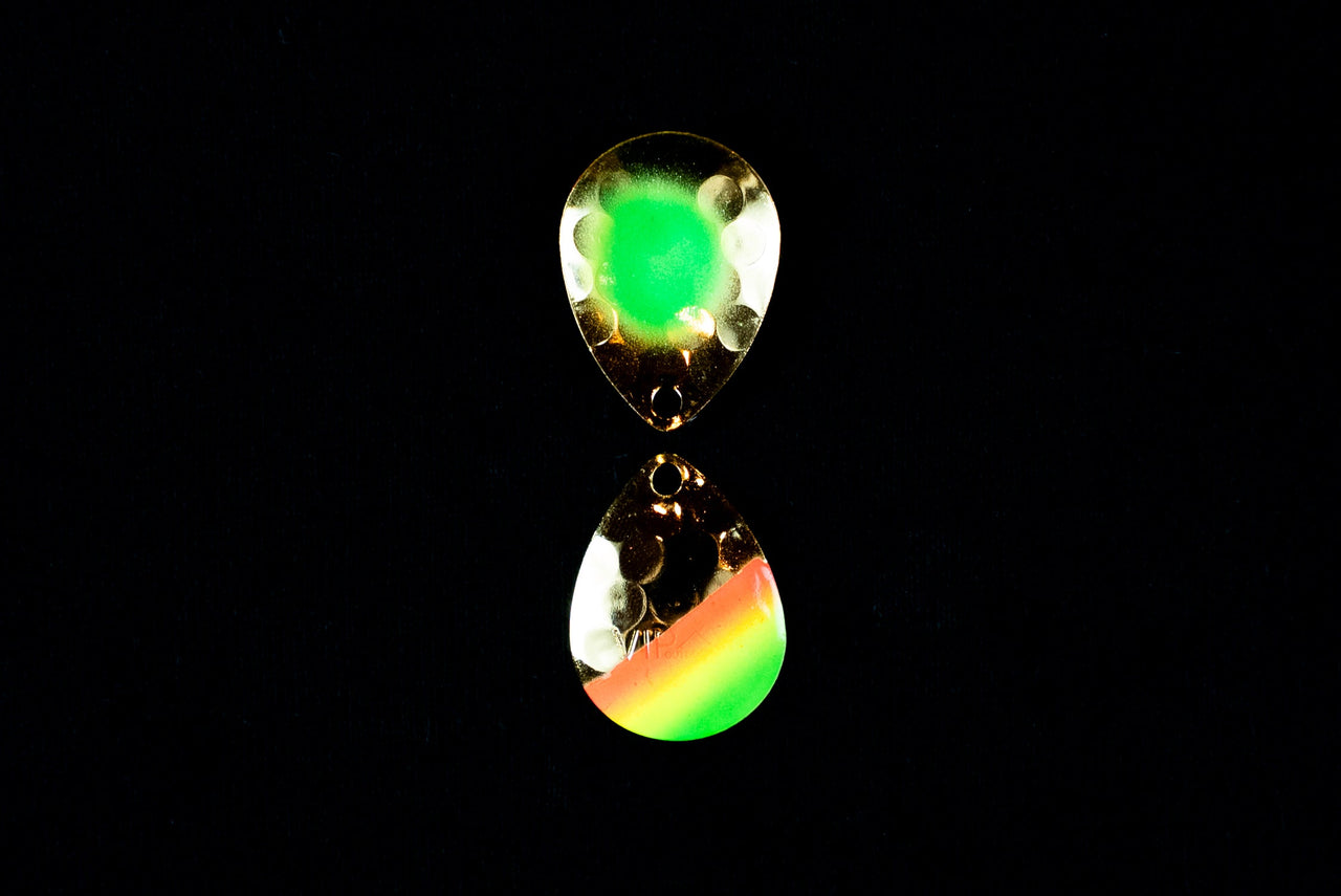 #3.5 Colorado "Green Dot Gold Mex Hat " Spinner Blade (Single Blade) - STLHD GEAR 