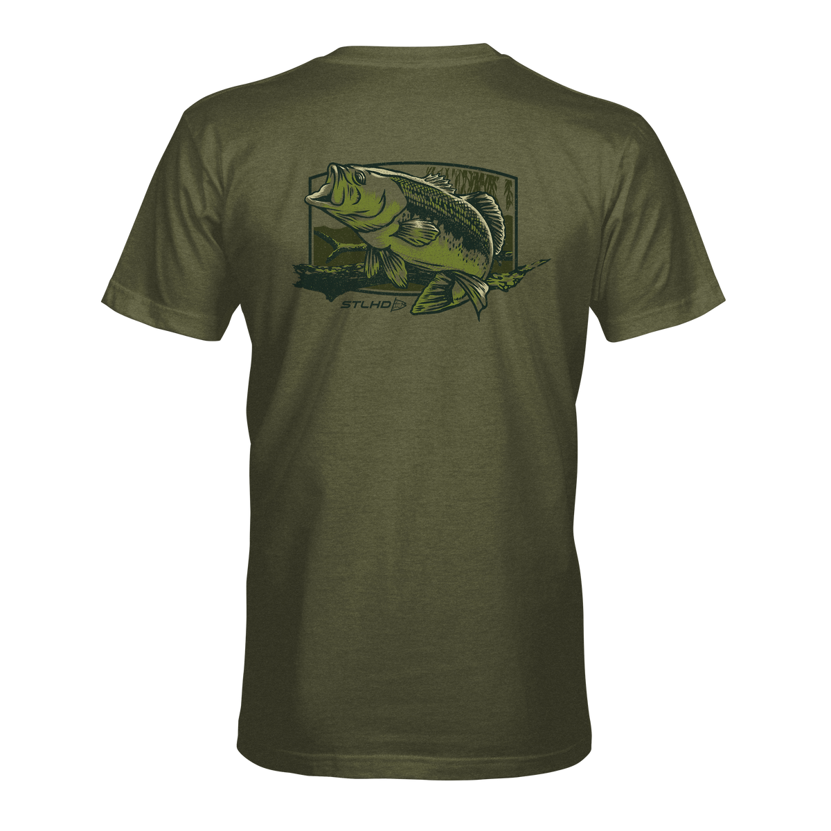 STLHD Big Bass Tee, front view
