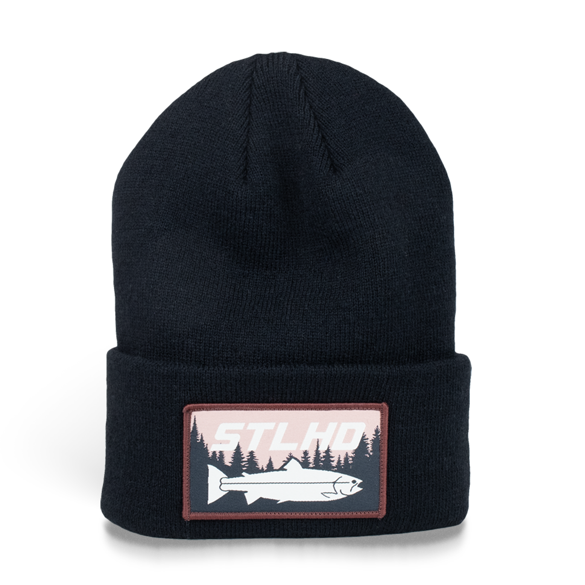 STLHD Black Mountain Knit Hat, front view