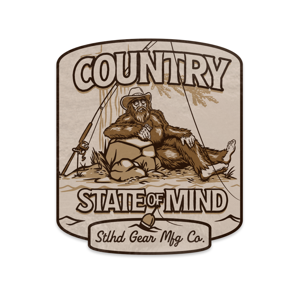 STLHD Country State of Mind Sticker, front view
