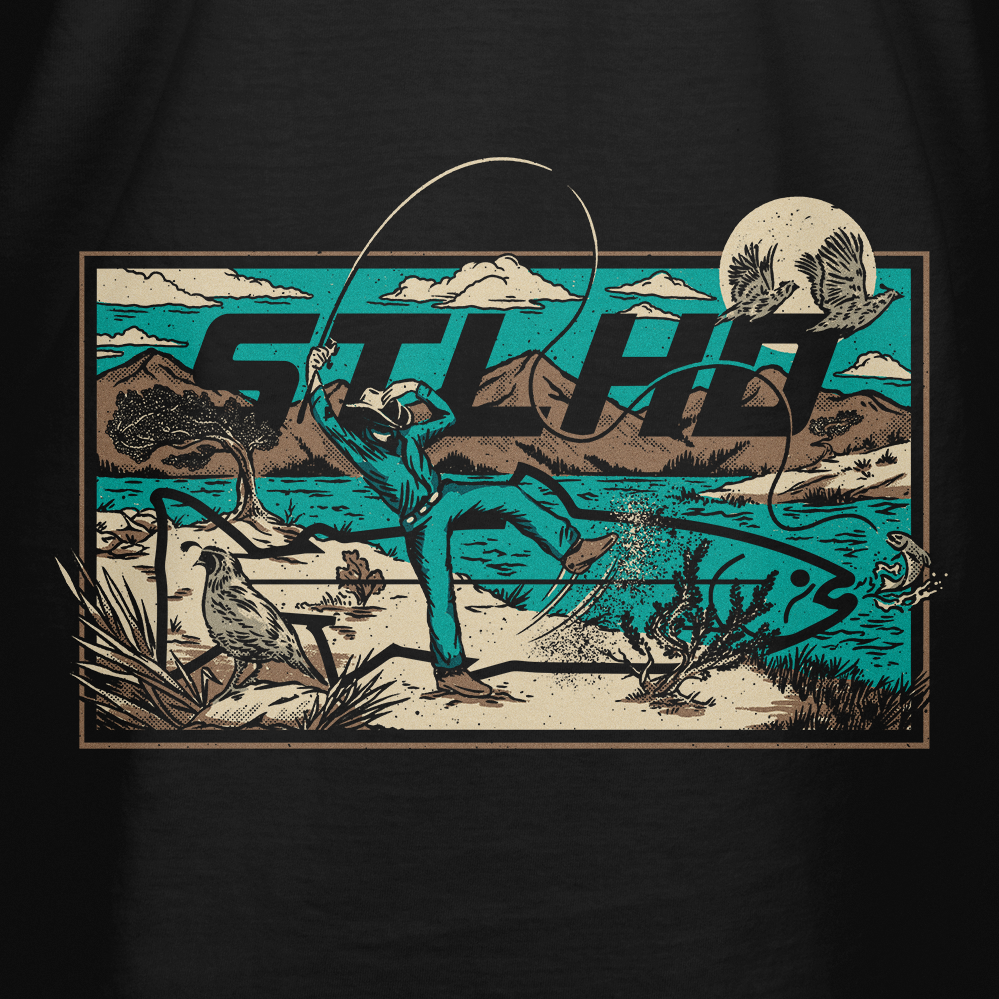 STLHD Cowpoke Tee, back view