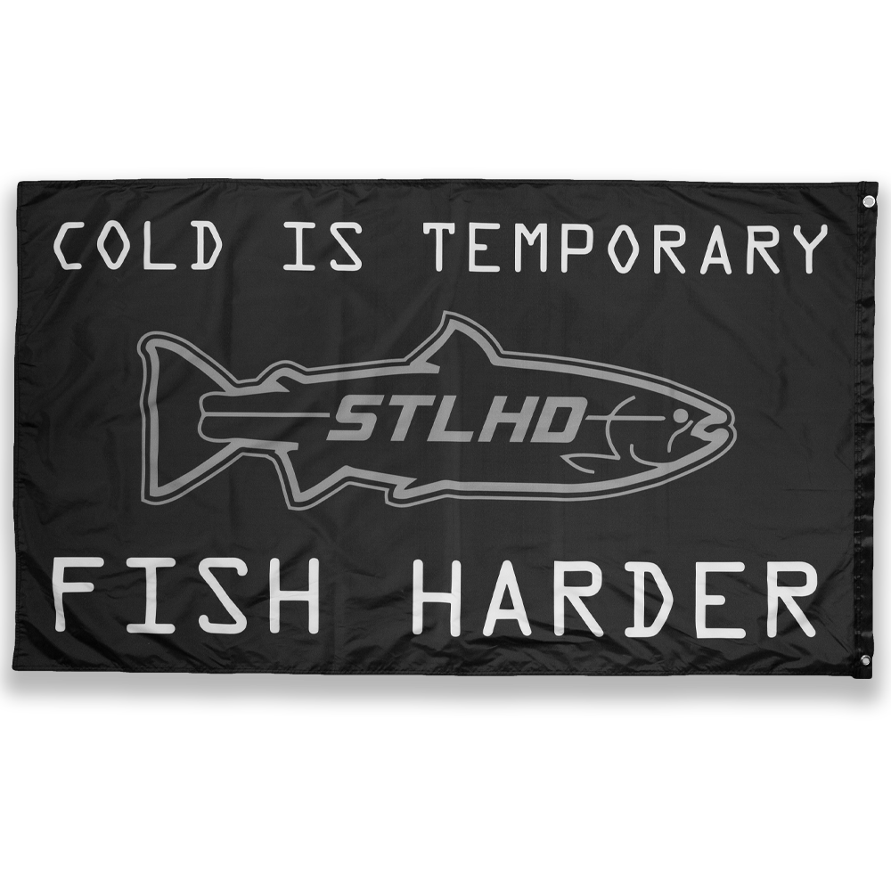 STLHD Fish Harder  3’ x 5’ Flag, front view