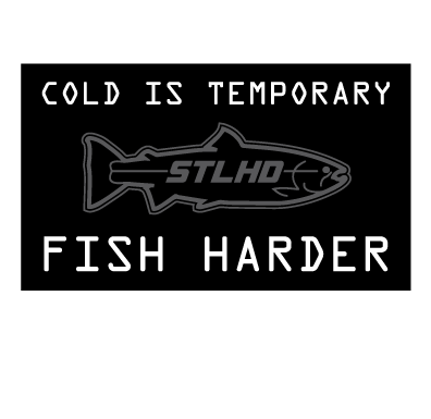 STLHD Fish Harder Sticker, front view