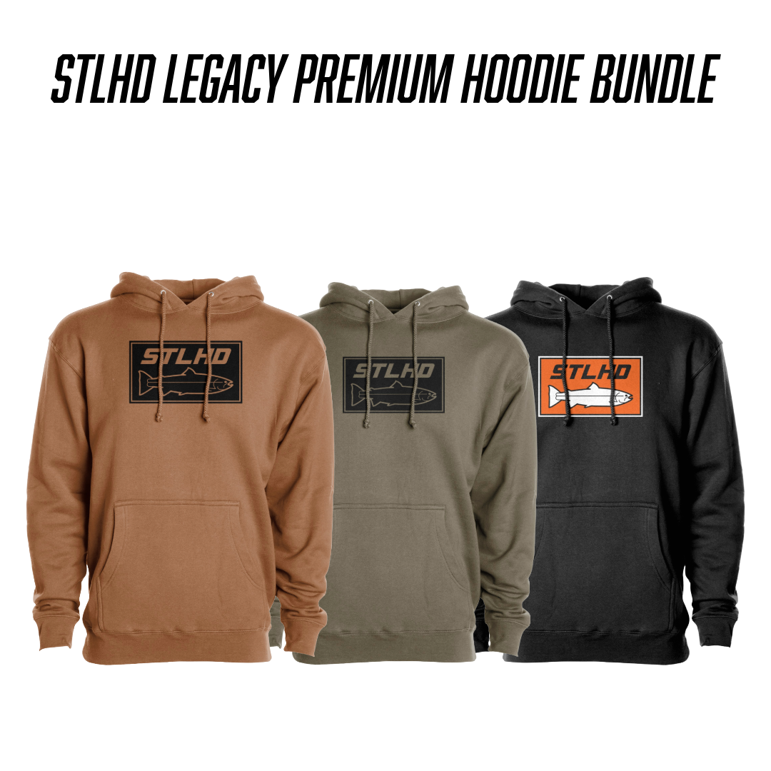 STLHD Legacy Premium Hoodie Bundle, front view
