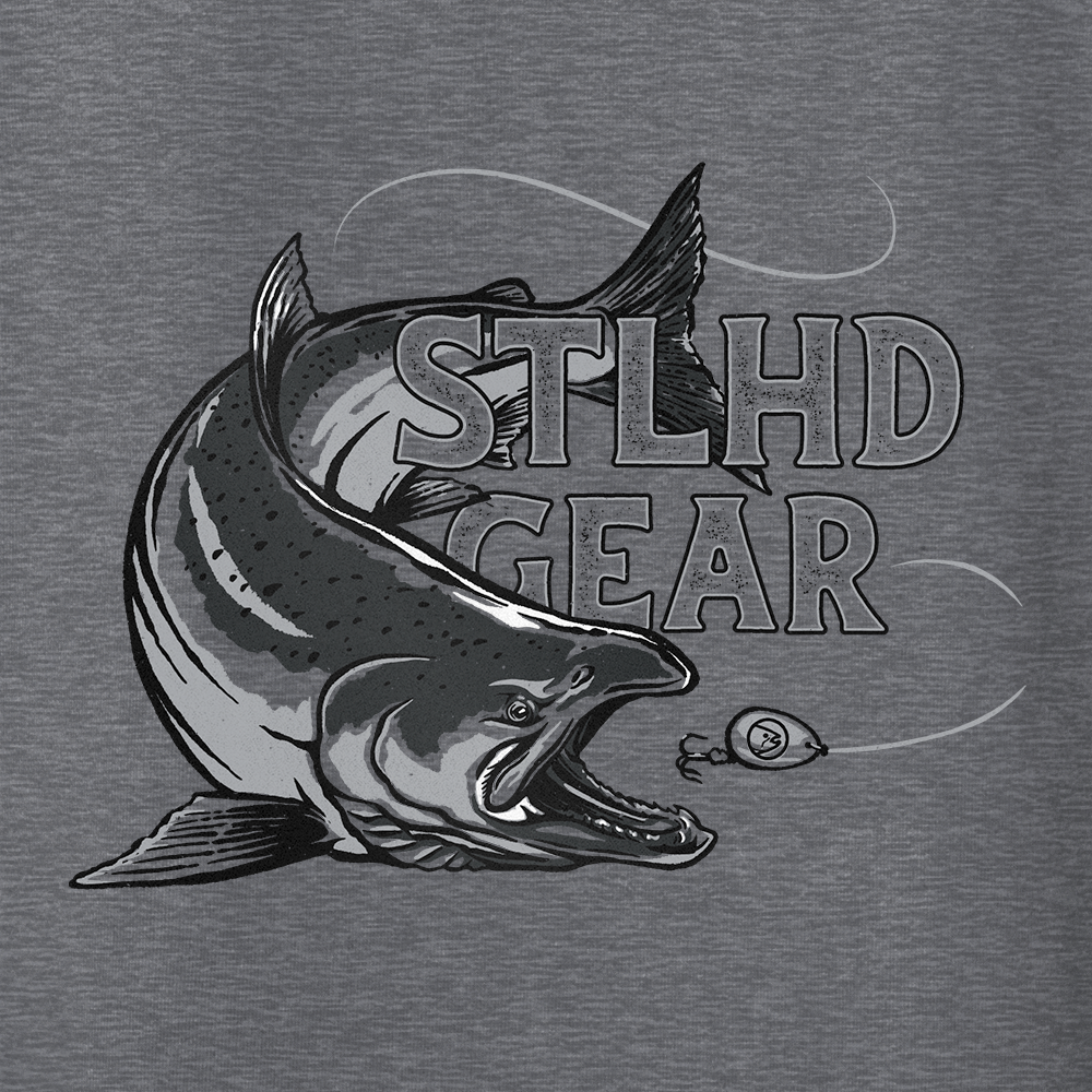 STLHD Men’s King Salmon Premium Hoodie, back view