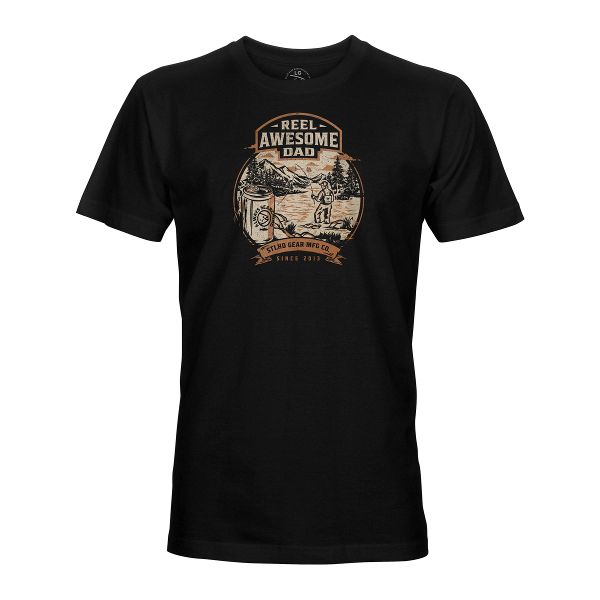 STLHD Men’s Reel Awesome Dad Tee 2026, front view