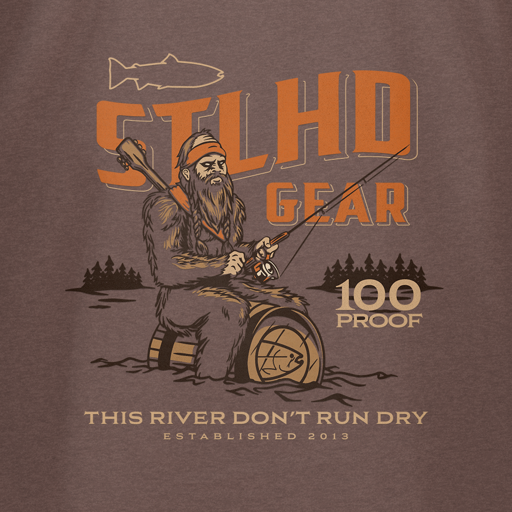 STLHD Men’s Whiskey River T-Shirt, back view