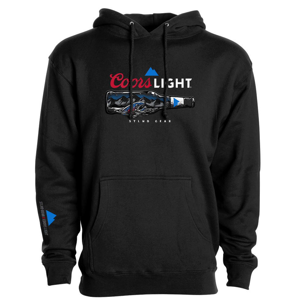 STLHD Men’s X Coors Light Bottlescape Premium Hoodie, front view