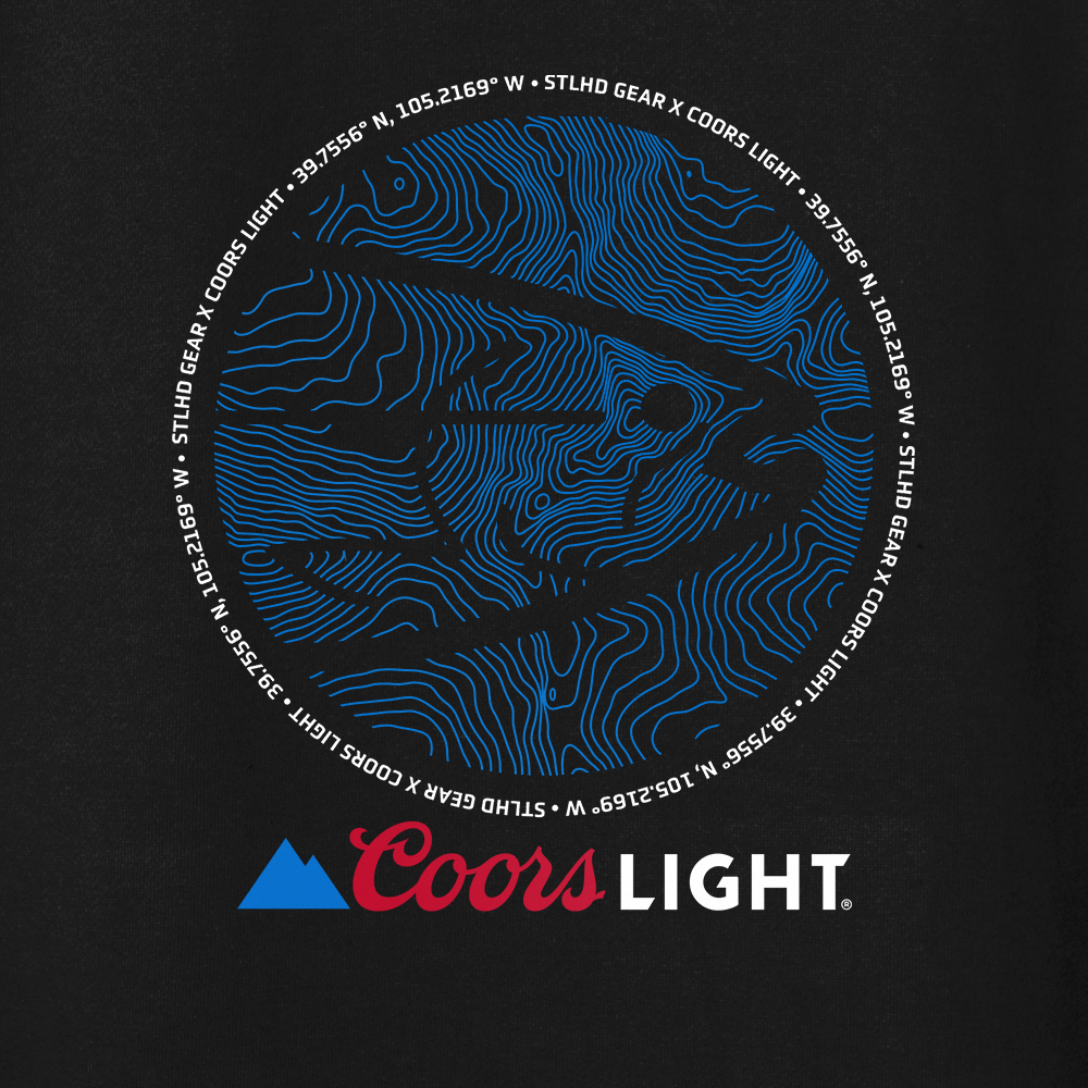 STLHD Men’s X Coors Light Coordinates Premium Hoodie, back view