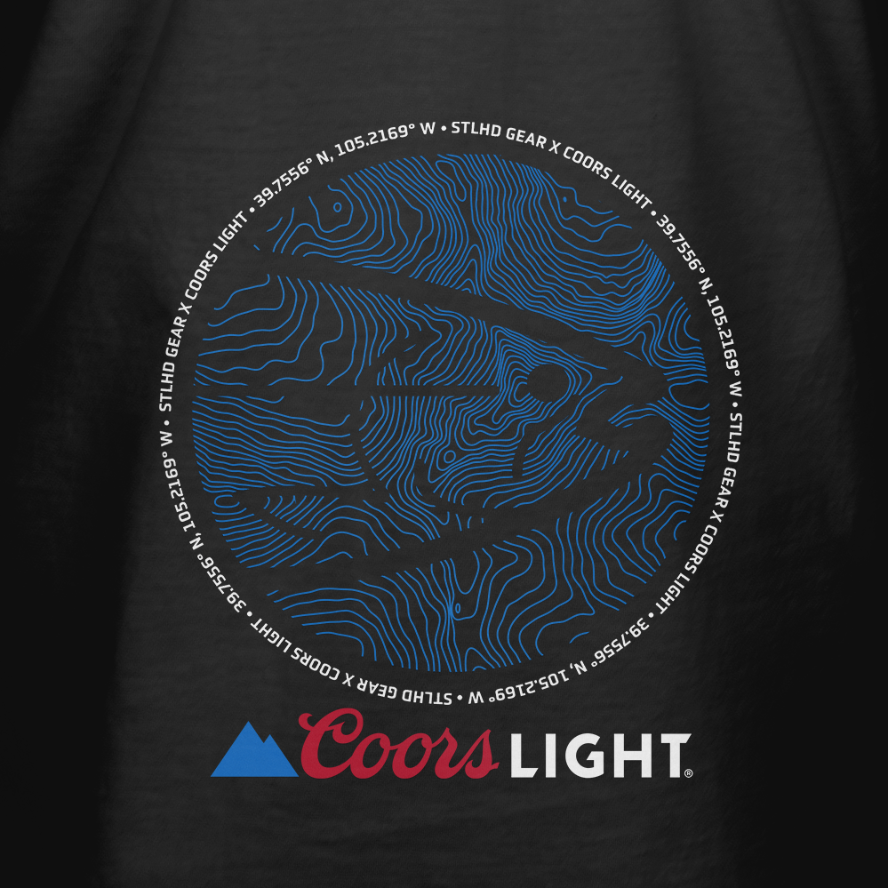 STLHD Men’s X Coors Light Coordinates Tee, back view