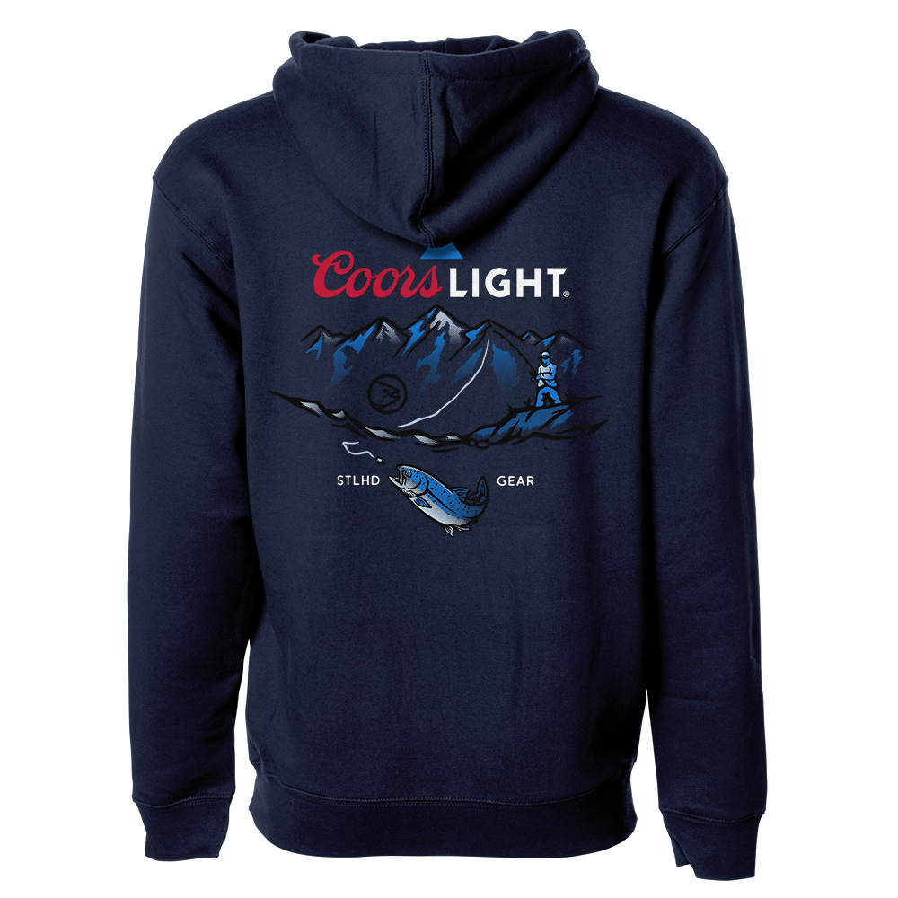 STLHD Men’s X Coors Light Streamside Premium Hoodie, front view