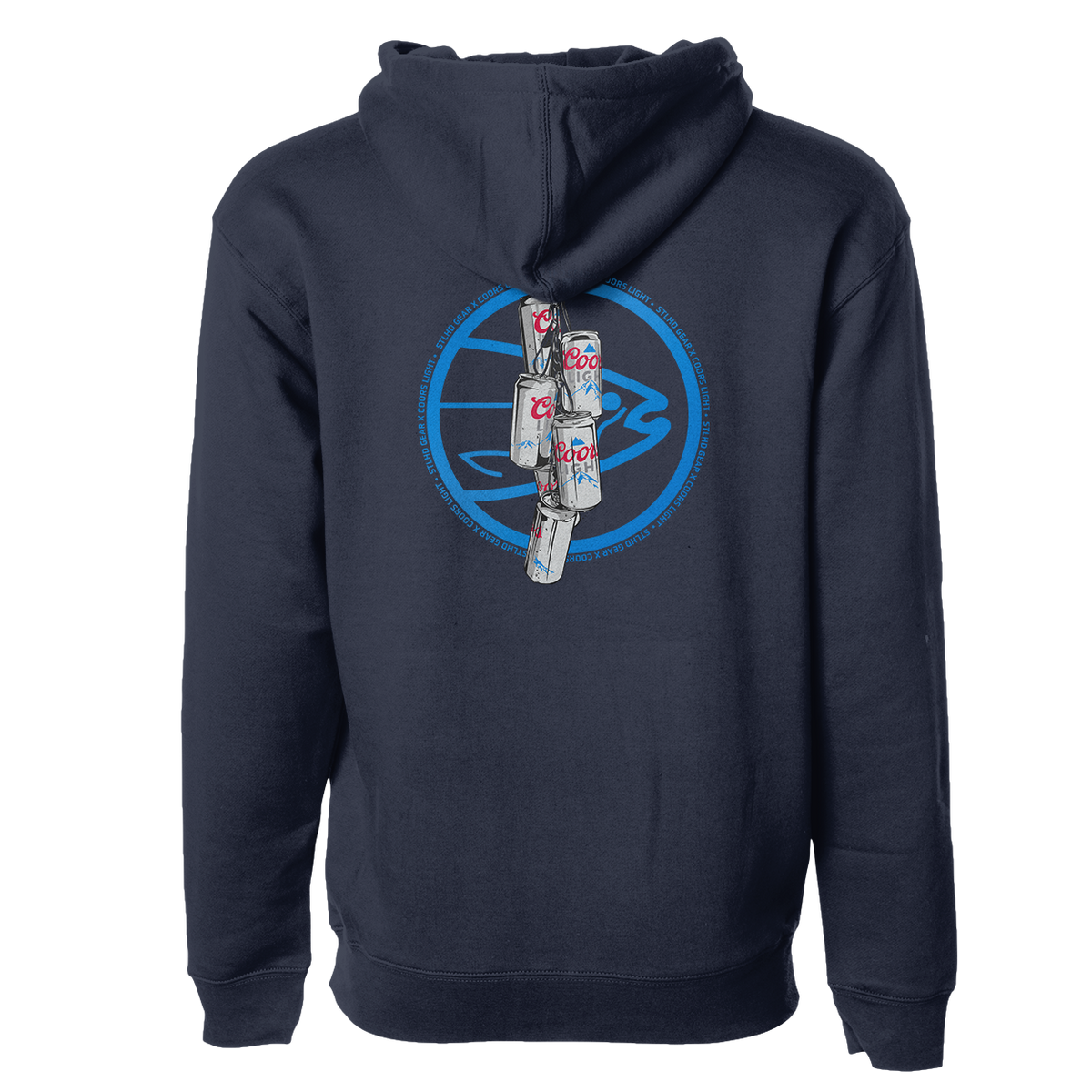 STLHD Men’s X Coors Light Stringer Premium Hoodie, detail view