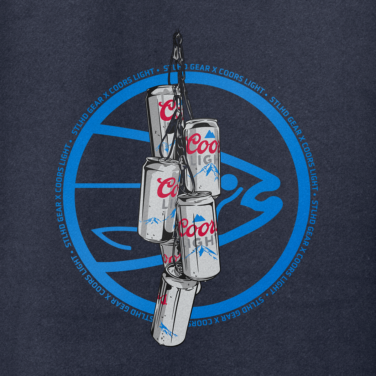 STLHD Men’s X Coors Light Stringer Premium Hoodie, side view