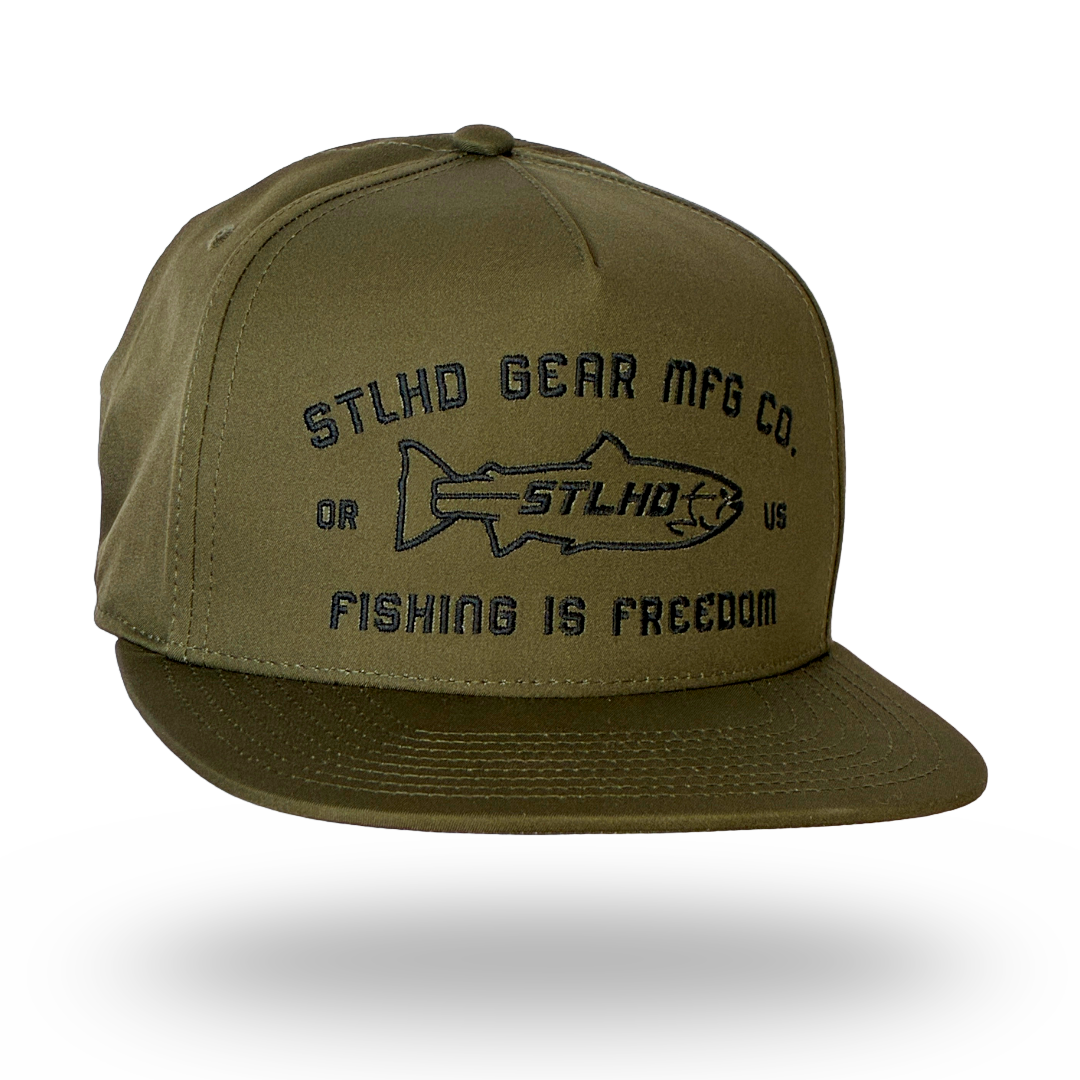 STLHD Mossback Performance Snapback, front view