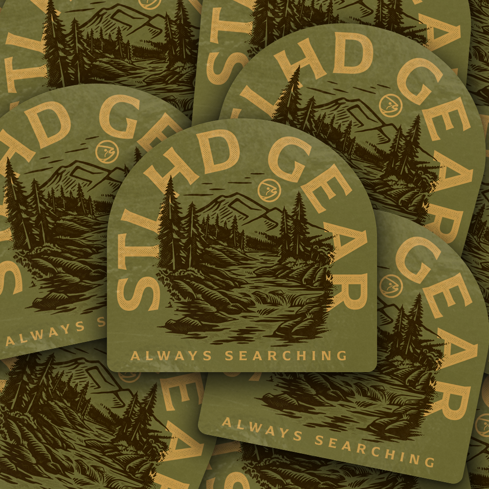 STLHD Mountain View Sticker, back view